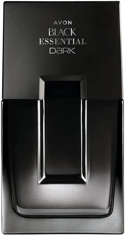 Frasco preto Avon Black Essential Dark — deo colônia masculina 100 ml