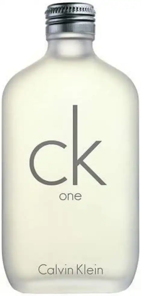 Frasco fosco do Calvin Klein CK One Eau de Toilette com tampa prateada