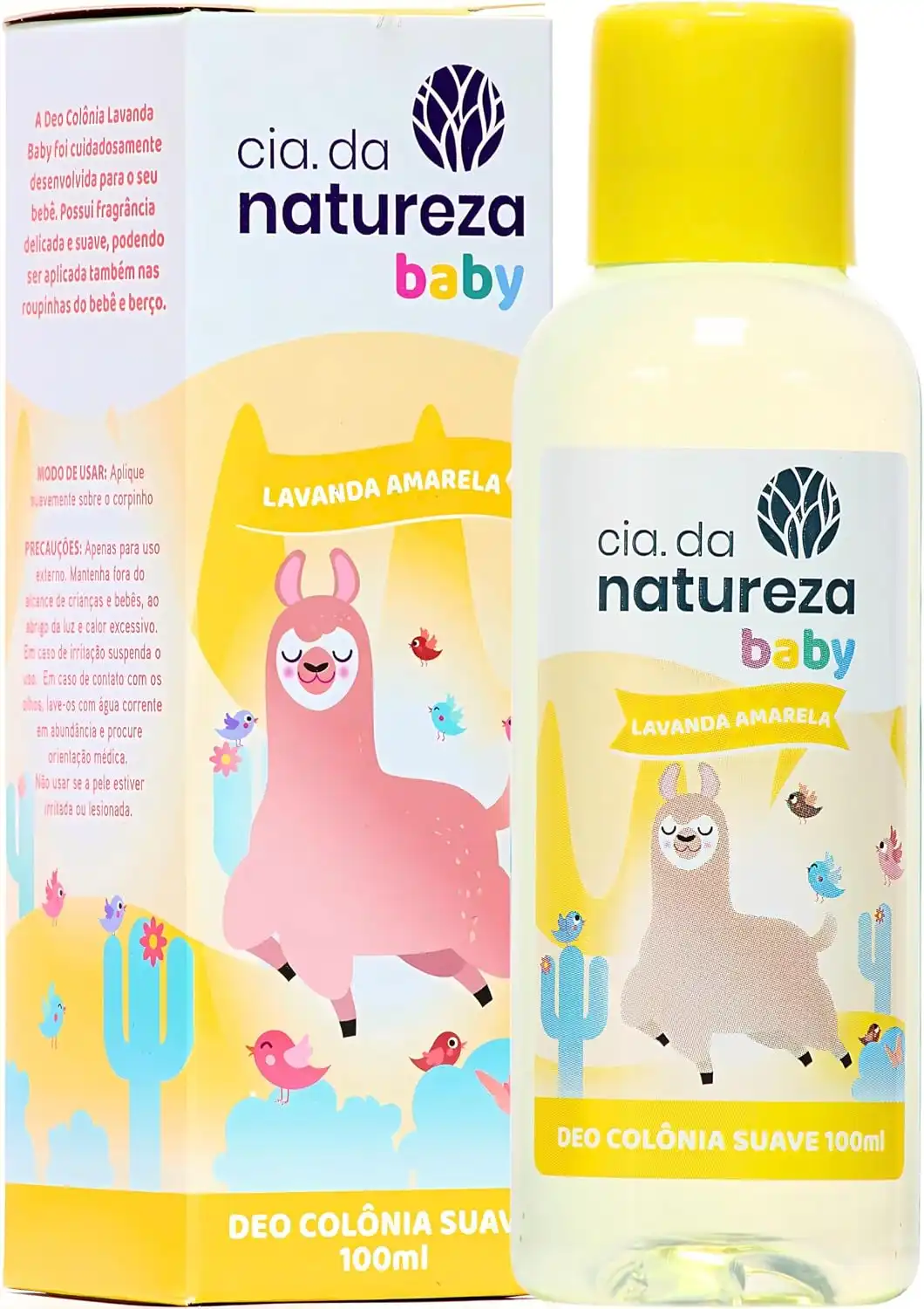 Frasco da Cia. da Natureza Deo Colônia Infantil Lavanda Amarela 100ml