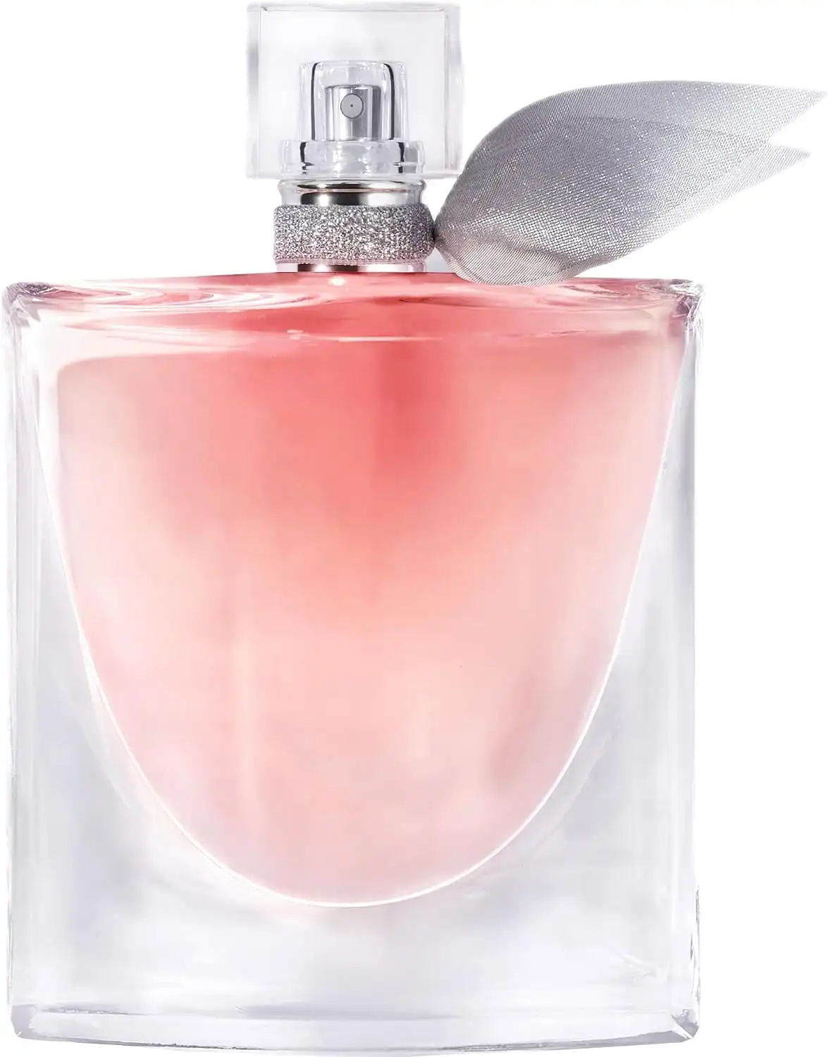 Frasco do Lancôme La Vie Est Belle em vidro com laço prateado