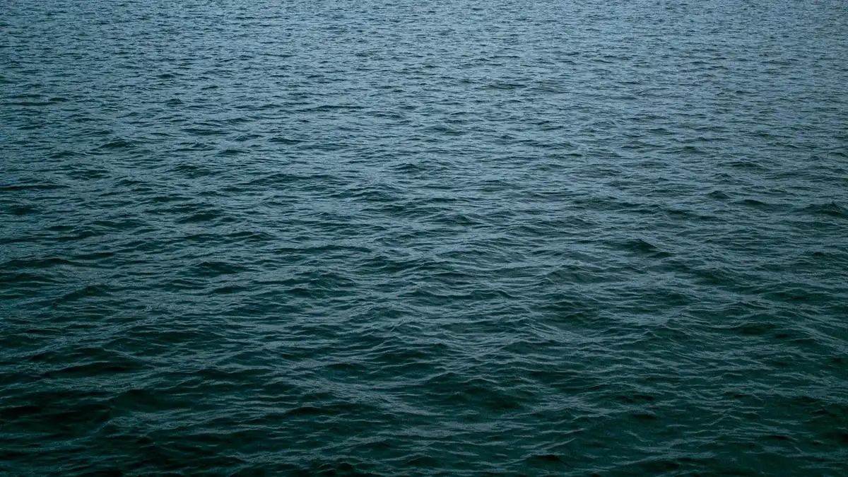 Superfície do mar com ondas suaves em tons de azul profundo — metáfora visual do frescor marinho dos perfumes aquáticos