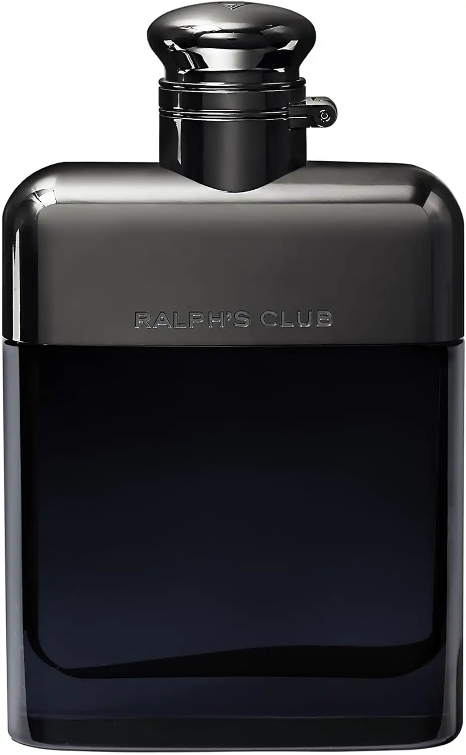 Frasco preto e dourado do Ralph Lauren Ralph's Club EDP masculino com tampa metálica
